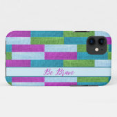 Textieltextuur paarse iPhone Case (Achterkant (horizontaal))