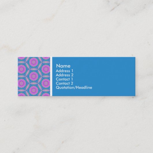 Textieltoon - Terrazzo Pattern - Blue Mini Visitekaartje (Voorkant)