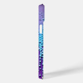 Textielverf Neon Paarse groene blauwe Confetti Case-Mate iPhone Case (Achterkant / Rechts)