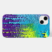 Textielverf Neon Paarse groene blauwe Confetti Case-Mate iPhone Case (Achterkant (horizontaal))
