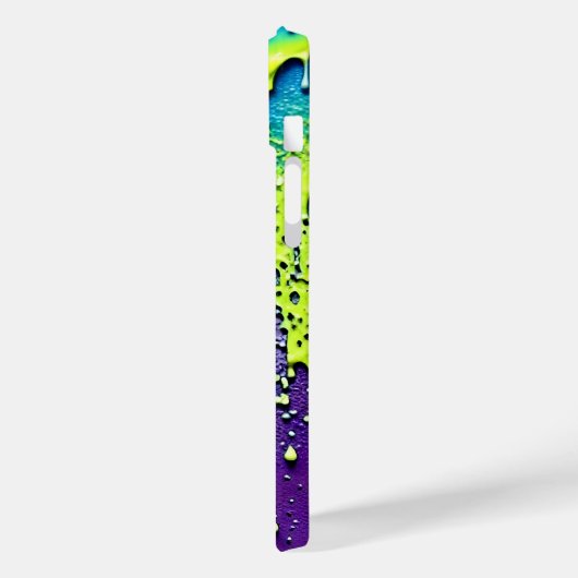 Textielverf Neon Paarse groene blauwe Confetti Case-Mate iPhone Case (Achterkant / Links)