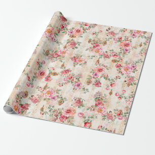 Textielvezelbloemtextuur patronsabstract, ba cadeaupapier