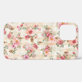Textielvezelbloemtextuur patronsabstract, ba Case-Mate iPhone case (Achterkant (horizontaal))
