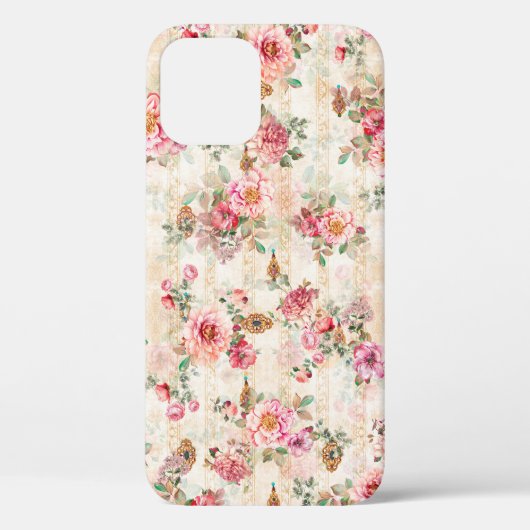 Textielvezelbloemtextuur patronsabstract, ba Case-Mate iPhone case (Achterkant)