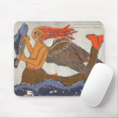Textielvis en mermaïdmousemat muismat (Met muis)