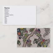 Textielvorm van plant en serpentinelribbo visitekaartje (Voorkant / Achterkant)