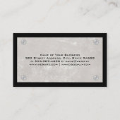 Textielwand | Metaalschroeven | Zwarte grens Visitekaartje (Achterkant)