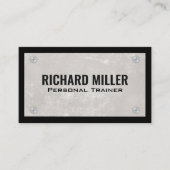 Textielwand | Metaalschroeven | Zwarte grens Visitekaartje (Voorkant)