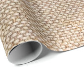 Textielweefsel met bruine ondergrond cadeaupapier (Rol Hoek)