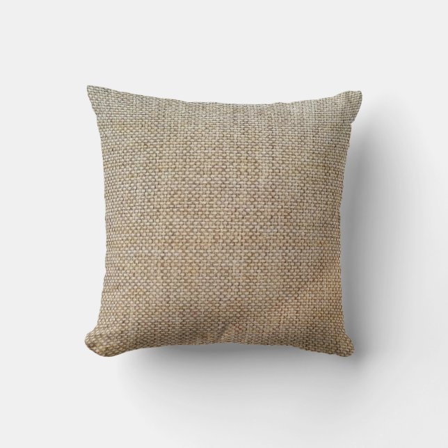 Textielweefsel met bruine ondergrond kussen (Voorkant)