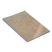 Textielweefsel met bruine ondergrond notitieboek (Rechterzijde)