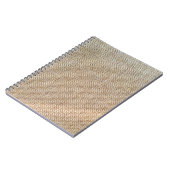 Textielweefsel met bruine ondergrond notitieboek (Linkerzijde)