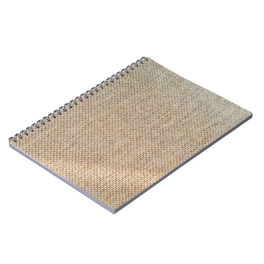 Textielweefsel met bruine ondergrond notitieboek (Linkerzijde)