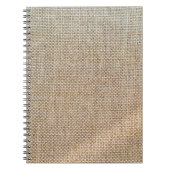 Textielweefsel met bruine ondergrond notitieboek (Voorkant)