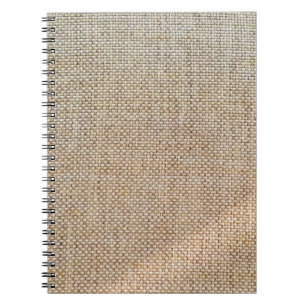 Textielweefsel met bruine ondergrond notitieboek