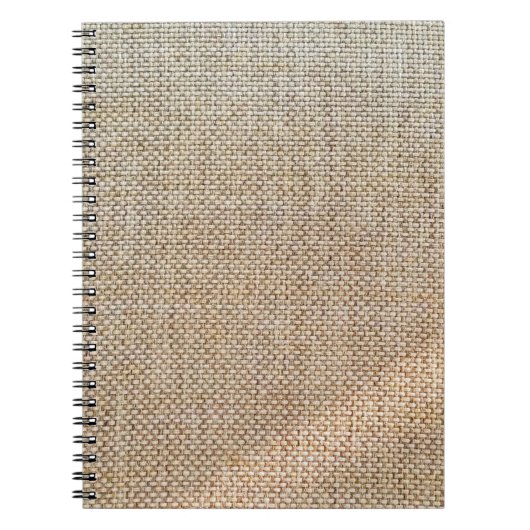 Textielweefsel met bruine ondergrond notitieboek (Voorkant)