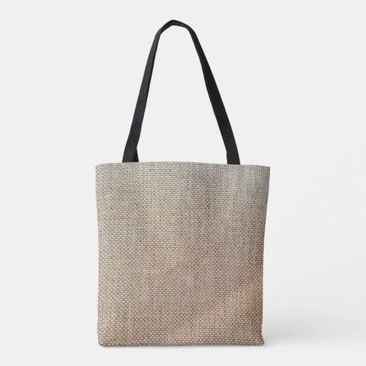Textielweefsel met bruine ondergrond tote bag (Achterkant)