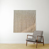 Textielweefsel met bruine ondergrond wandkleed (In situ)