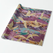 Textielweefsel met textiel cadeaupapier (Uitgerold)