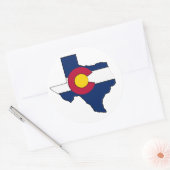 Textielwegmolen Colorado-vlagrondstickers Ronde Sticker (Envelop)
