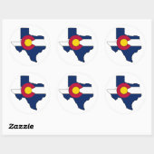 Textielwegmolen Colorado-vlagrondstickers Ronde Sticker (Vel)