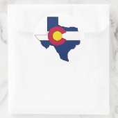 Textielwegmolen Colorado-vlagrondstickers Ronde Sticker (Tas)