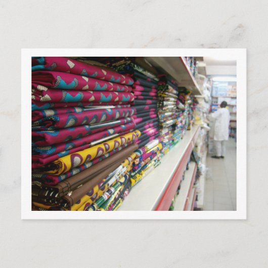 Textielwinkel, Abuja Briefkaart (Voorkant)