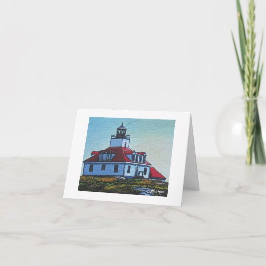 Textile Art Lighthouse Notecard Kaart (Voorkant)