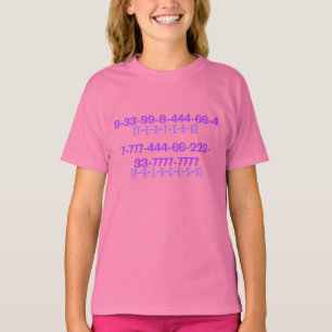 Texting Princess (getallen) T-shirt
