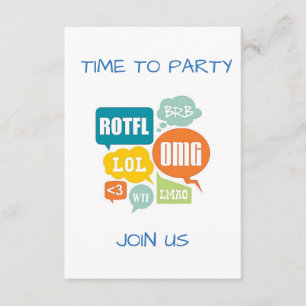 TEXTING "SENIOR STYLE" PARTIJINVITATIE KAART