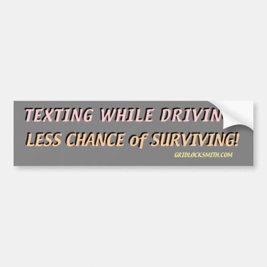TextingWhileDriving? Bumpersticker (Voorkant)