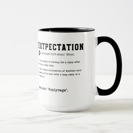 Textpectation Mok – Wachten op een tekstantwoord (Rechts)
