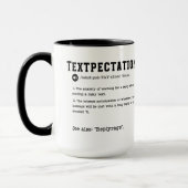 Textpectation Mok – Wachten op een tekstantwoord (Links)