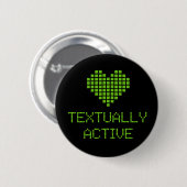 Textueel actief - knop ronde button 5,7 cm (Voorkant /achterkant)