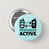Textueel actief ronde button 5,7 cm (Voorkant /achterkant)