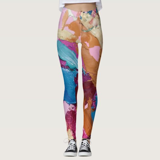 Textura5 de la obra Piña "filtro dramático cálido Leggings (Voorkant)