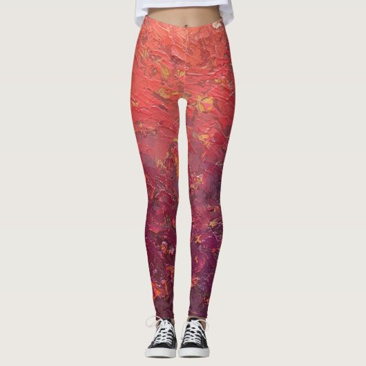 Textura #1 de la obra La puesta del sol Leggings (Voorkant)