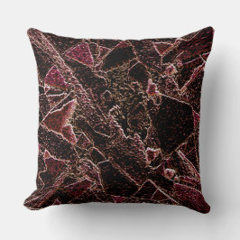 Textura estilo rocha marrom entalhada kussen