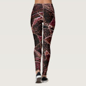 Textura estilo rocha marrom entalhada leggings (Achterkant)