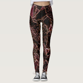 Textura estilo rocha marrom entalhada leggings
