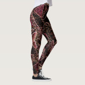 Textura estilo rocha marrom entalhada leggings (Rechts)
