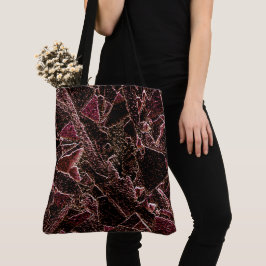 Textura estilo rocha marrom entalhada tote bag