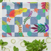 Textura floral theedoek (Gevouwen)