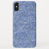 Textura rústica azul e efeito prateado Case-Mate iPhone case (Achterkant)