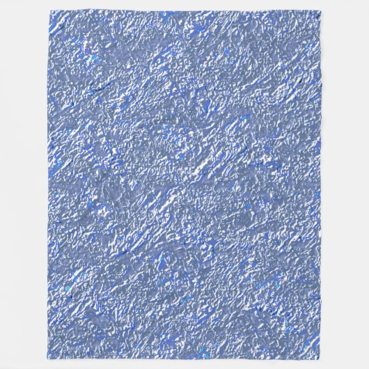 Textura rústica azul e efeito prateado fleece deken (Voorkant)