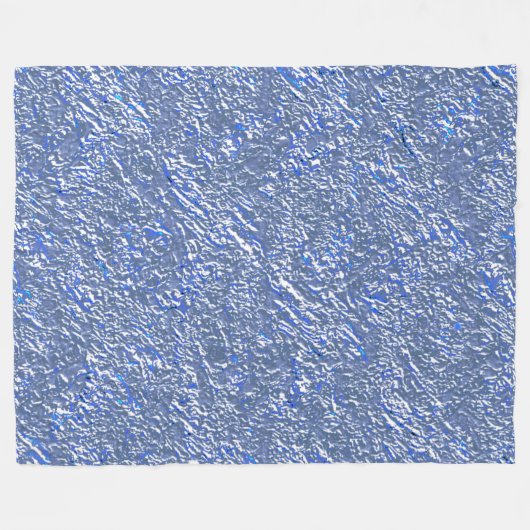 Textura rústica azul e efeito prateado fleece deken (Voorkant (Horizontaal))