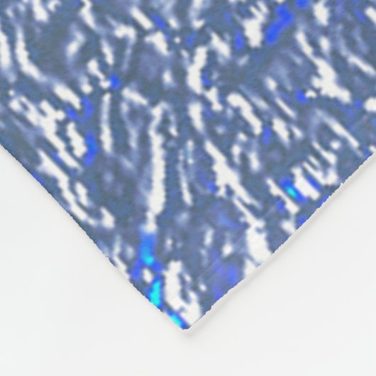 Textura rústica azul e efeito prateado fleece deken (Hoek)