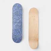 Textura rústica azul e efeito prateado persoonlijk skateboard (Voorkant)