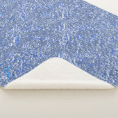 Textura rústica azul e efeito prateado sherpa deken (3/4)