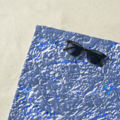 Textura rústica azul e efeito prateado strandlaken (In situ)